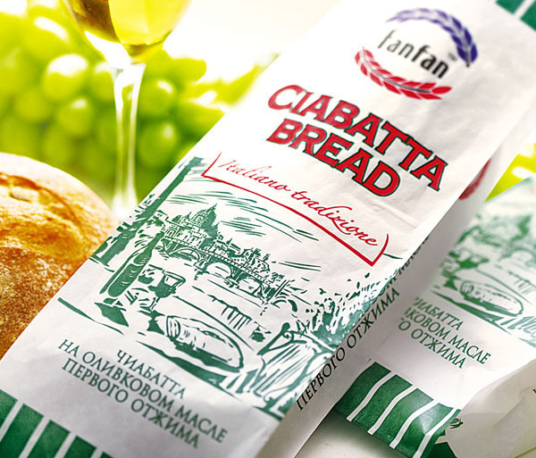 Чиабатта - хлеб fanfan, дизайн упаковки от Soldis