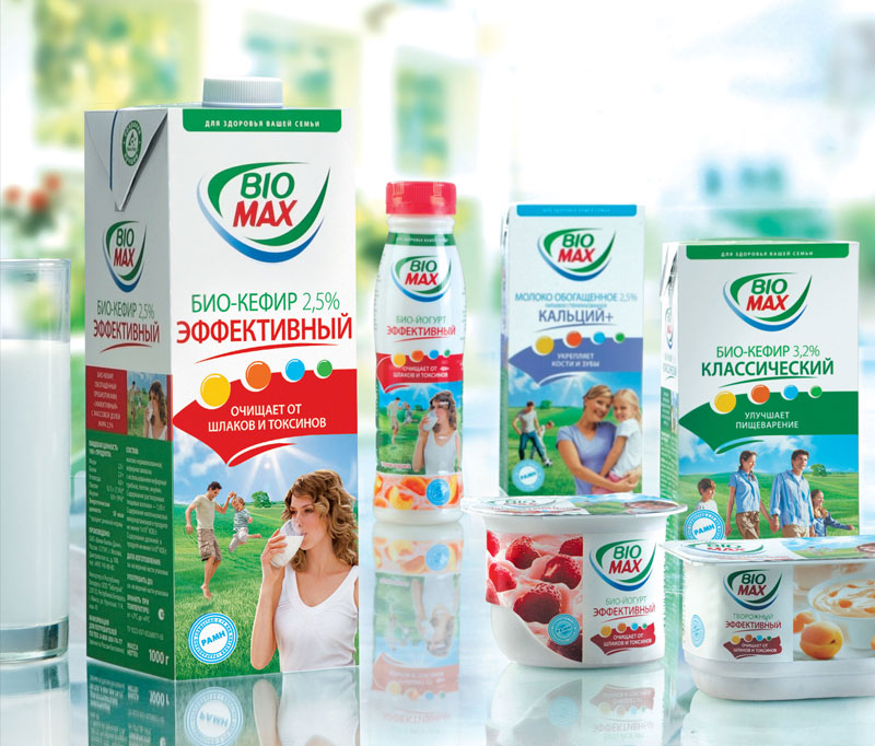 линейки молочных продуктов бренда BioMax компании Вимм-Билль-Данн