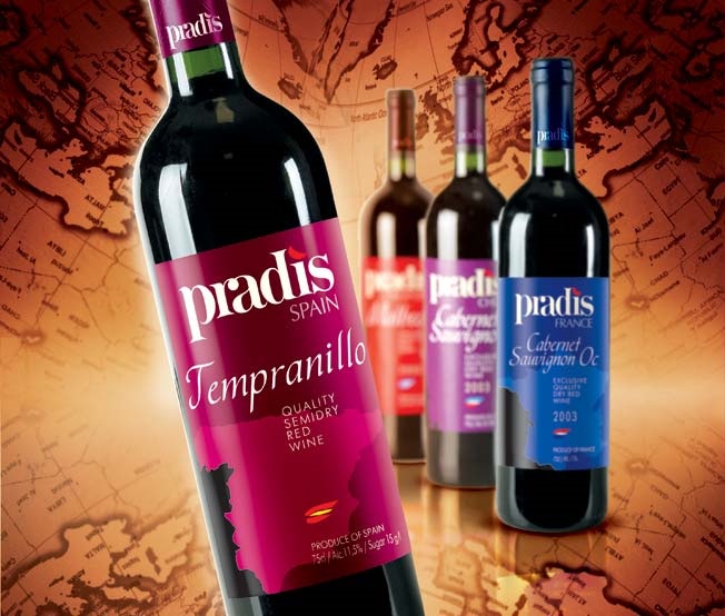 дизайн вина Pradis