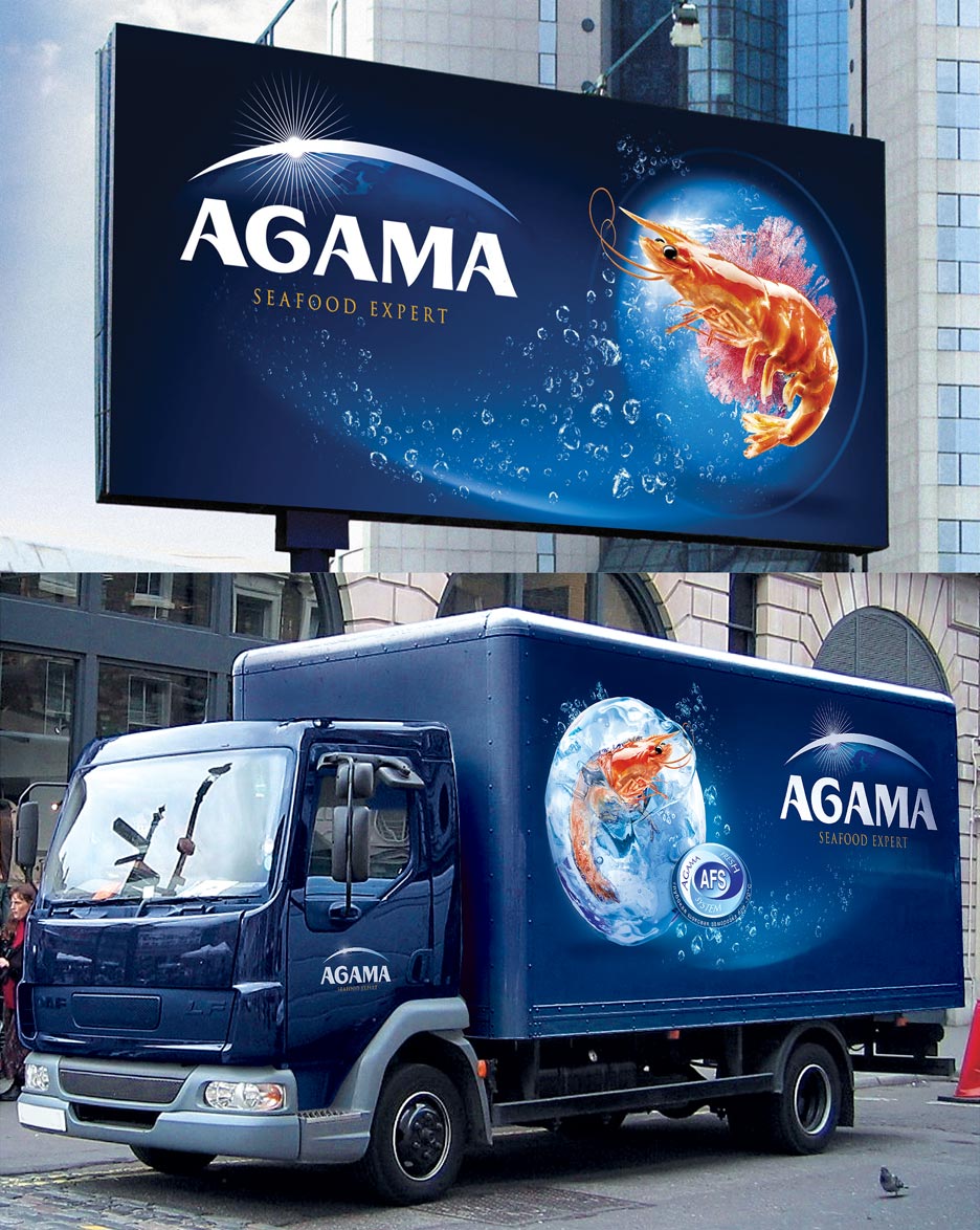 Создание наружной рекламы для бренда Agama