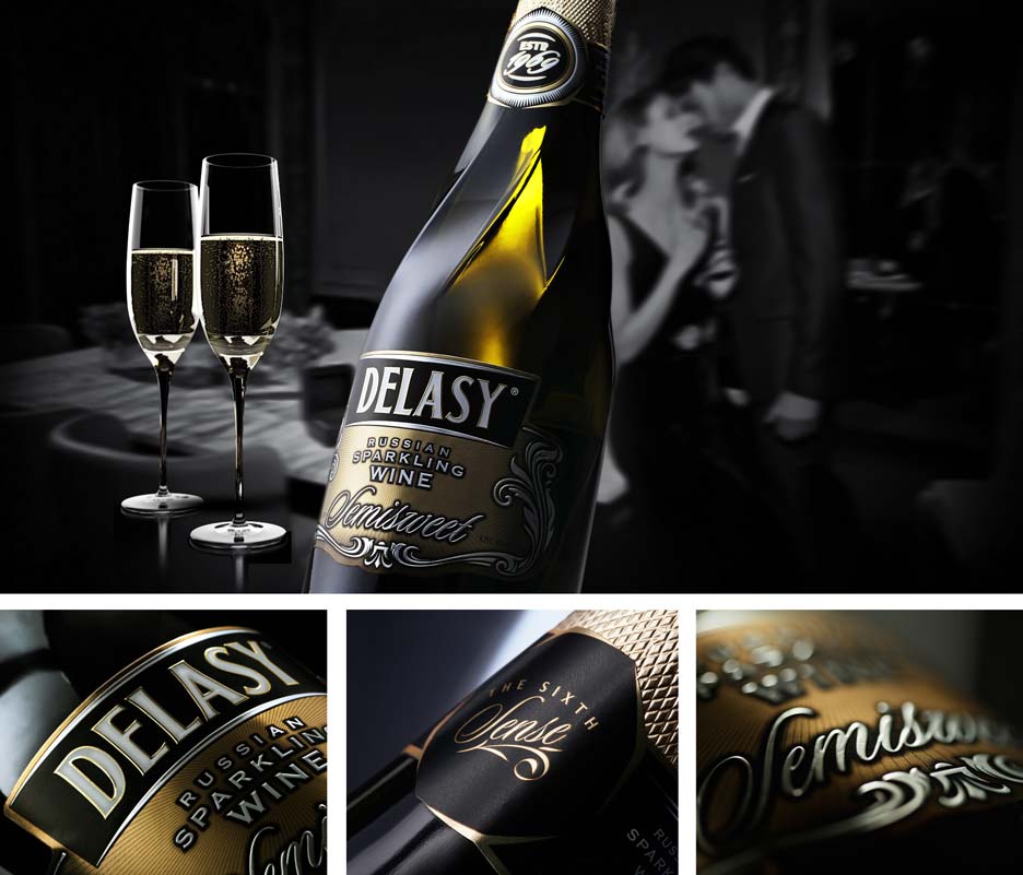 Delasy Champagne разработка дизайна Soldis
