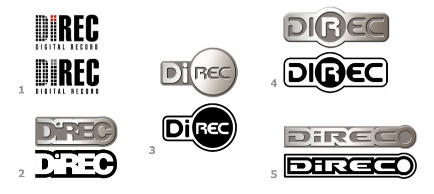 Варианты дизайна логотипа для бренда Direc